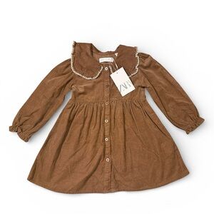 Zara Brown Corduroy Toddler Dress
